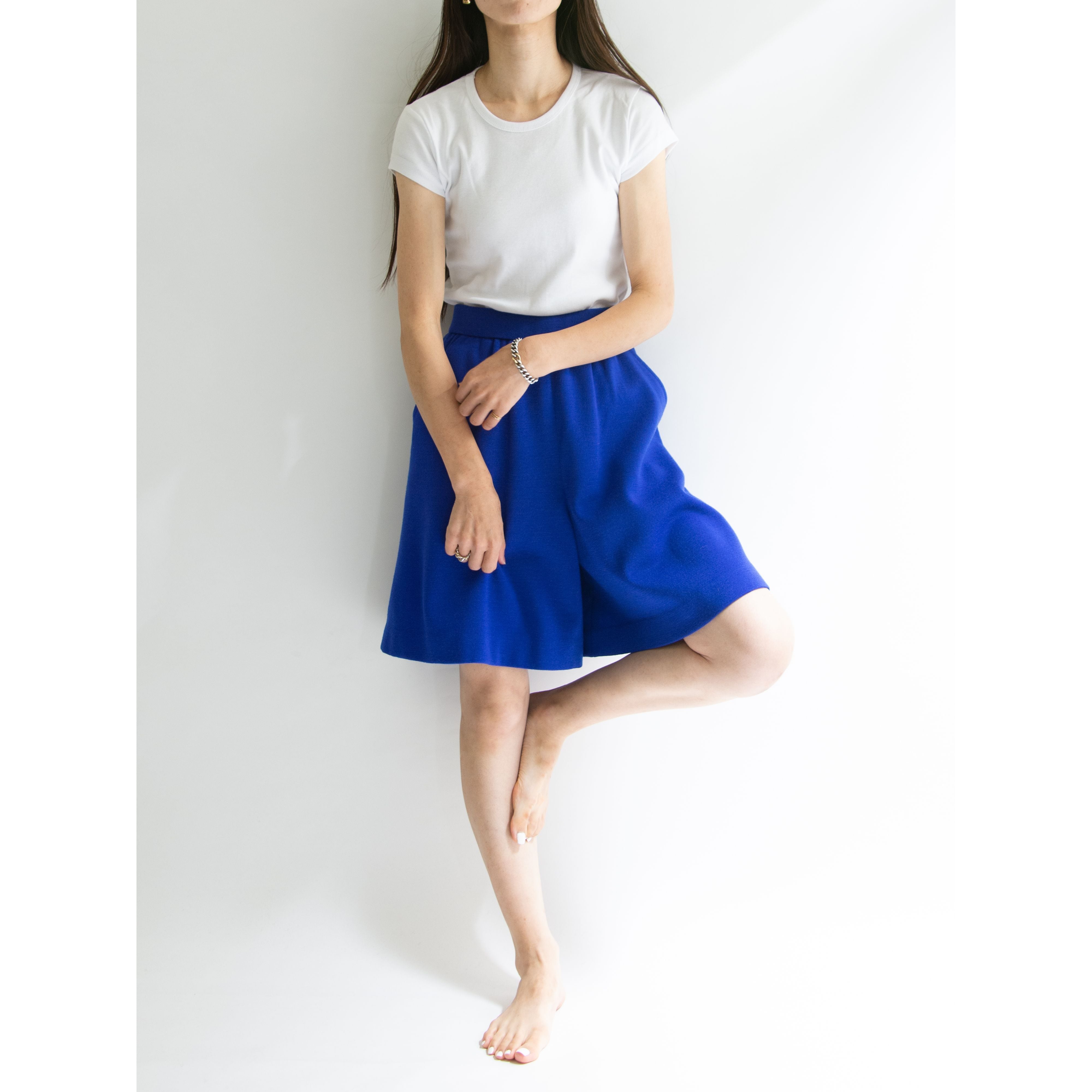 【Yves Saint Laurent】Made in Japan wool knit short pants（イヴサンローラン ウールニットショートパンツ ）11a