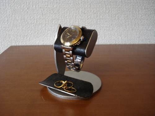 腕時計スタンド　腕時計スタンド おしゃれ　ウオッチスタンド　腕時計スタンド 自作　腕時計スタンド 手作り　腕時計スタンド 高級　腕時計スタンド 1本　　腕時計スタンドgショック　腕時計　飾る　ブラックコルクディスプレイ腕時計スタンド　黒トレイバージョン　N12320－4