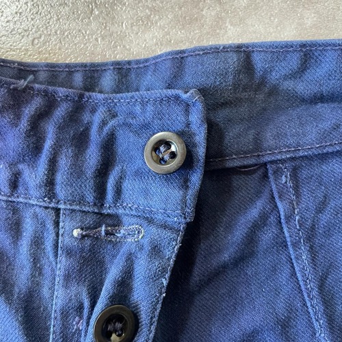 50-60s フランス軍 フレンチワーク コットン ブルー パンツ W31 詳細写真7