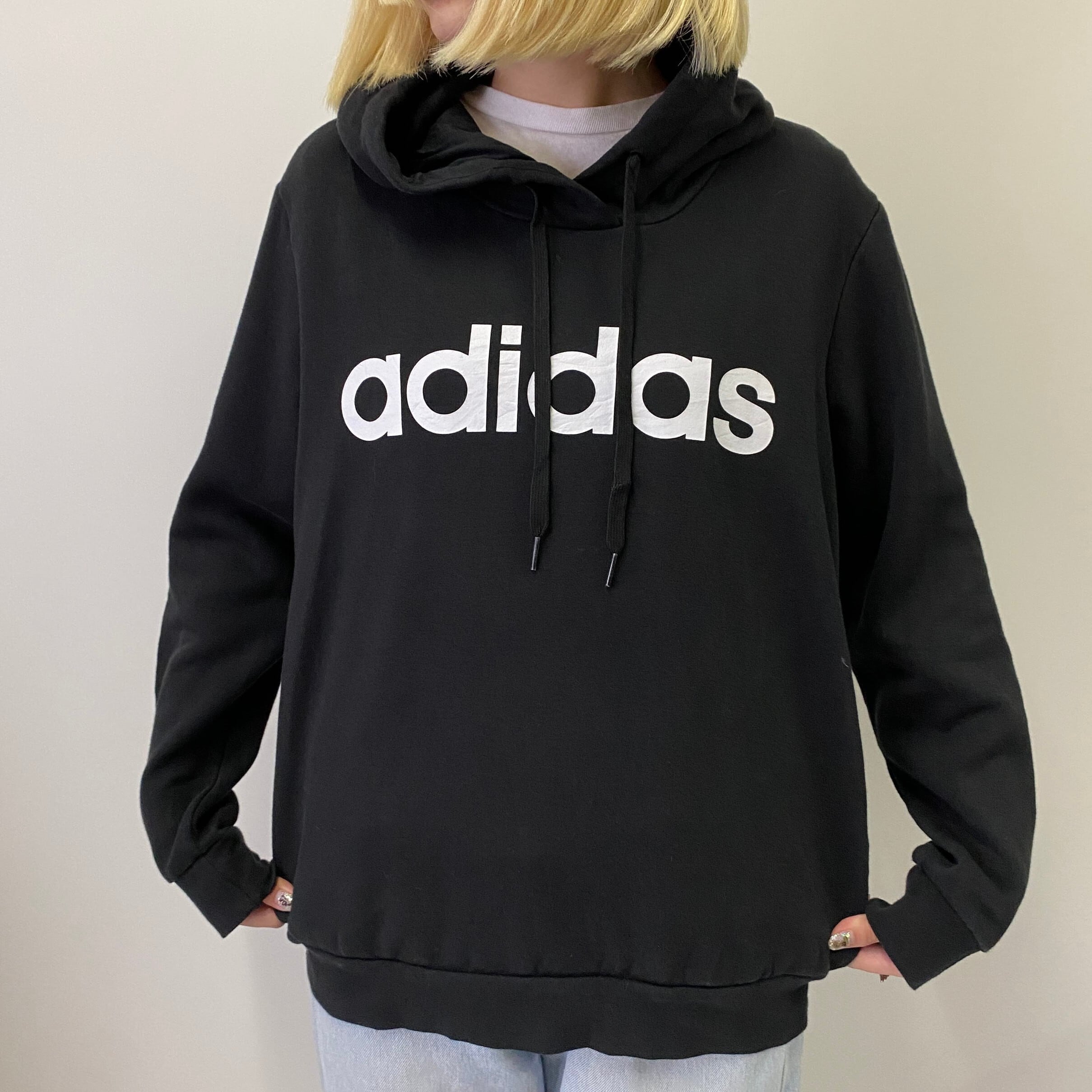 adidas originals パーカー 黒 XL