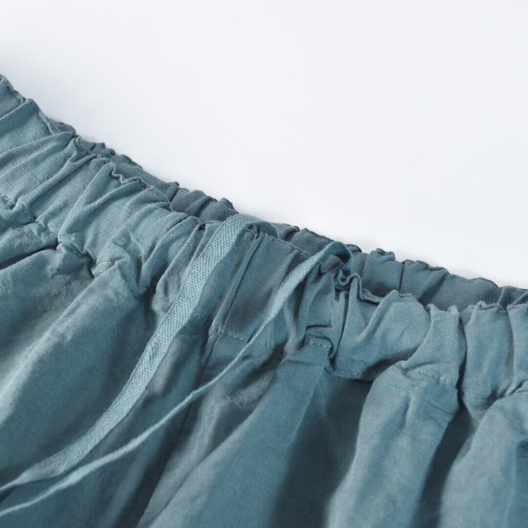 prit プリット コットンリネンウェザーテーパードイージーパンツ・スレート ハリの有る高密度生地を使ったテーパードシルエット