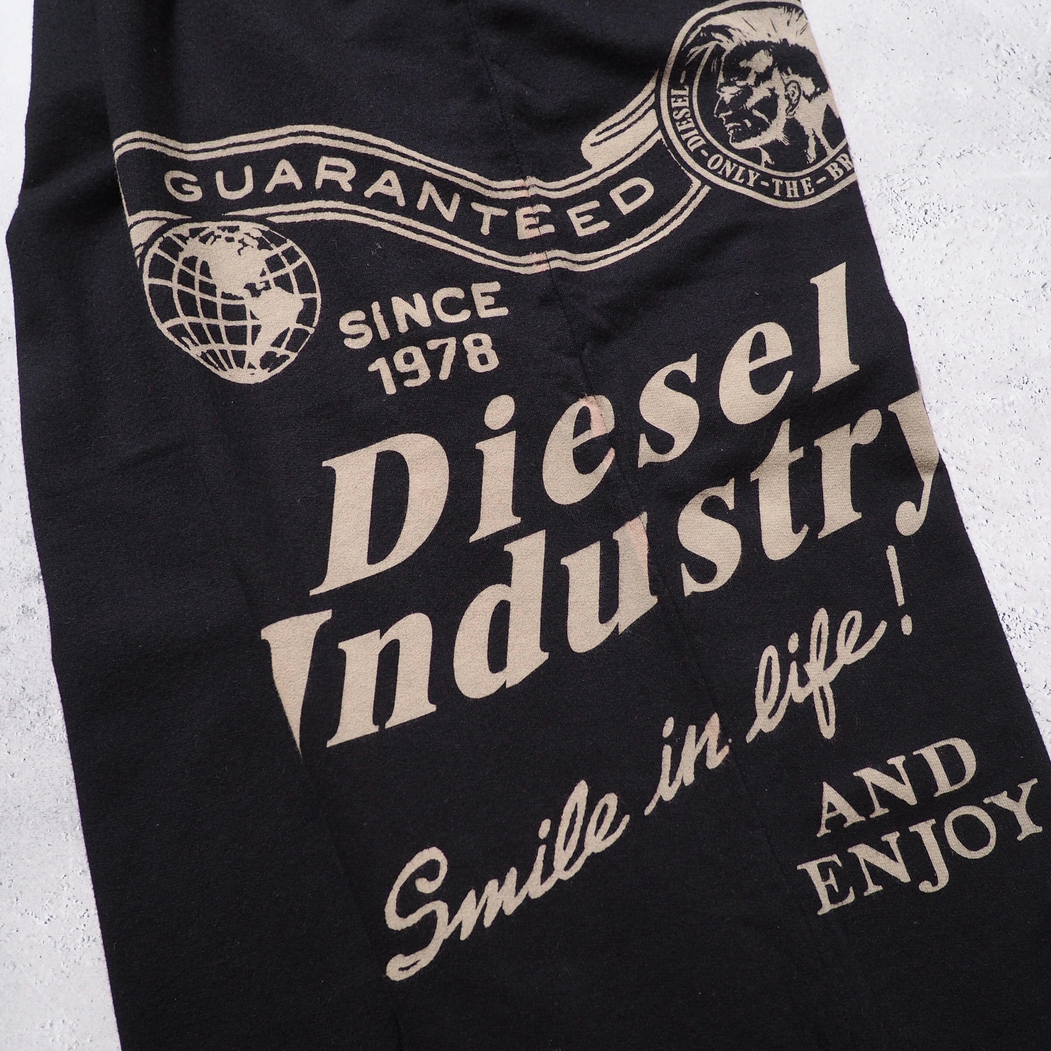 ” DIESEL ” Graphic logo printed wide Sweat pants