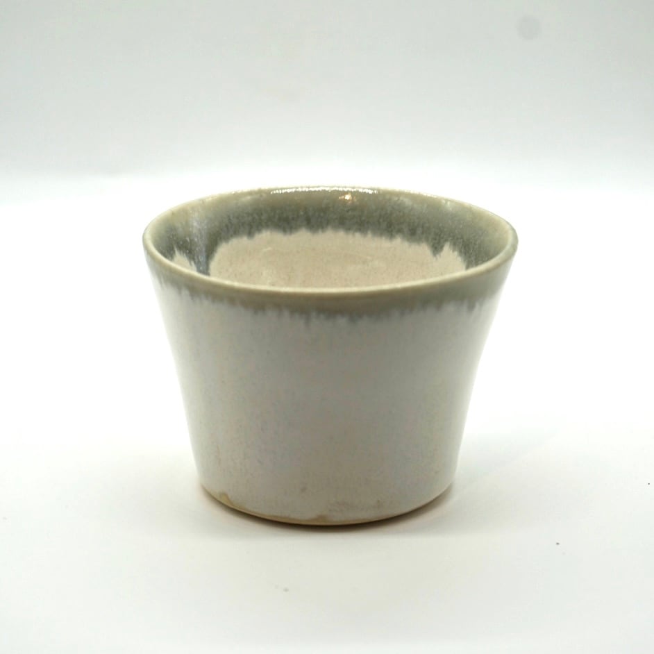 広瀬佳子 蕎麦猪口 ミルク×グレー