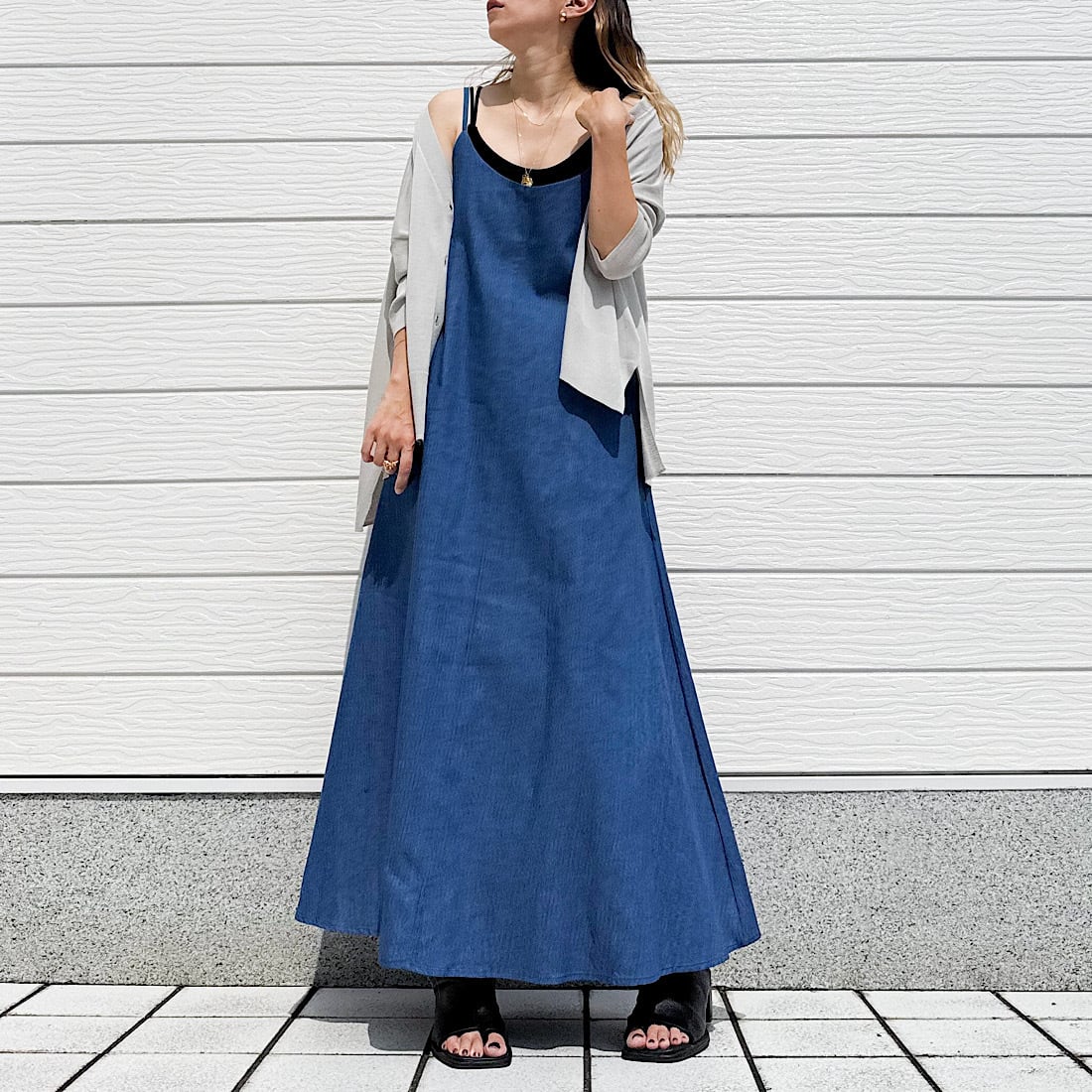 WEB限定アイテム】デニムキャミワンピース | Q♡