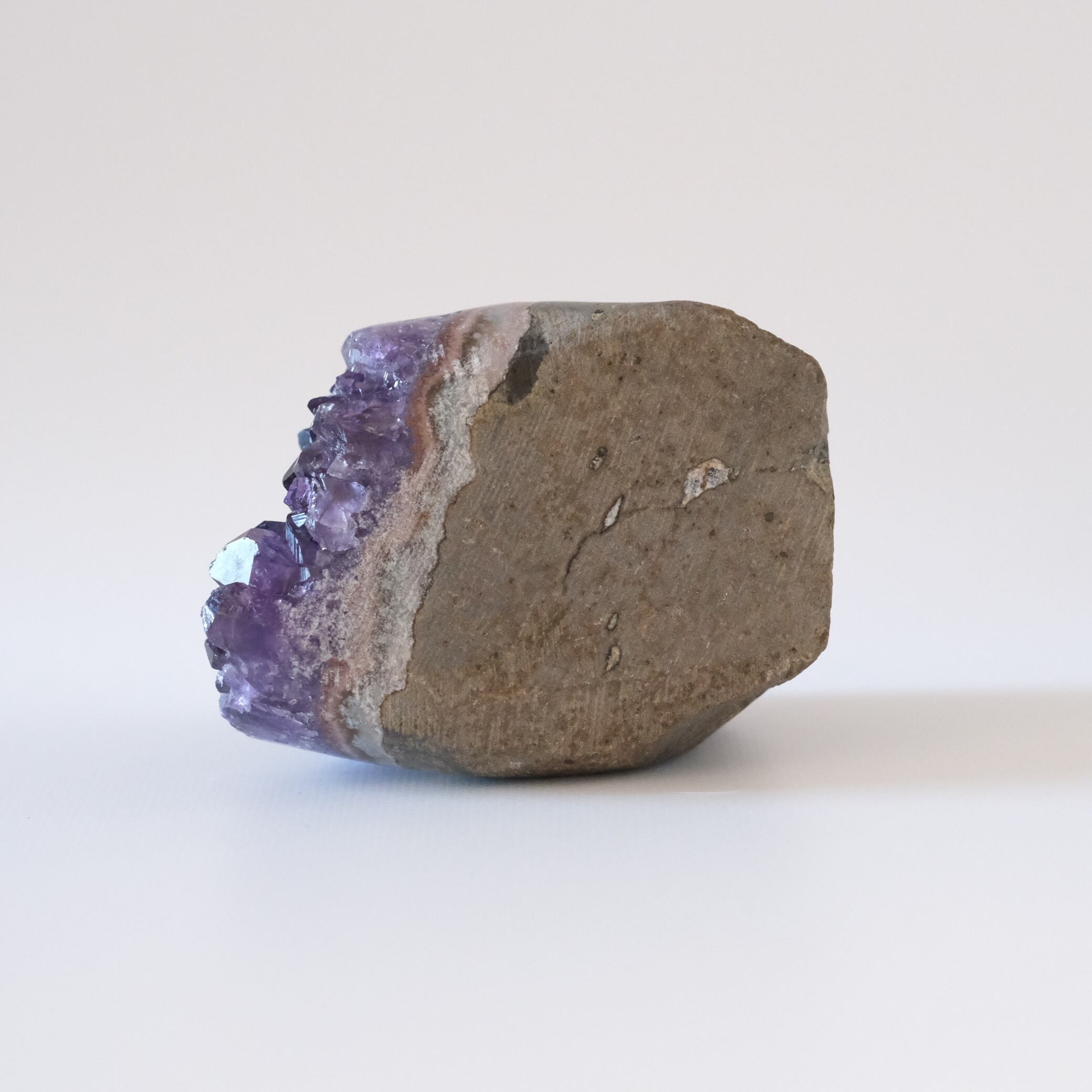 アメジストジオード 大きめ 紫 一点物】置物 笑口アメジストジオード 約561g ウルグアイ産 紫