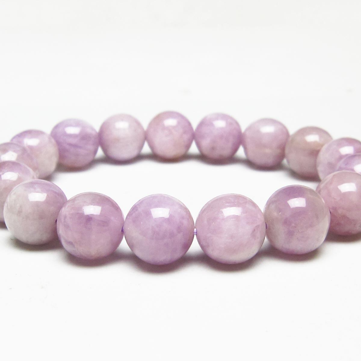 クンツァイト ブレスレット 12mm ミルキークンツァイト ブレス 一点物 メール便可 [M便 1/10] 111-46423