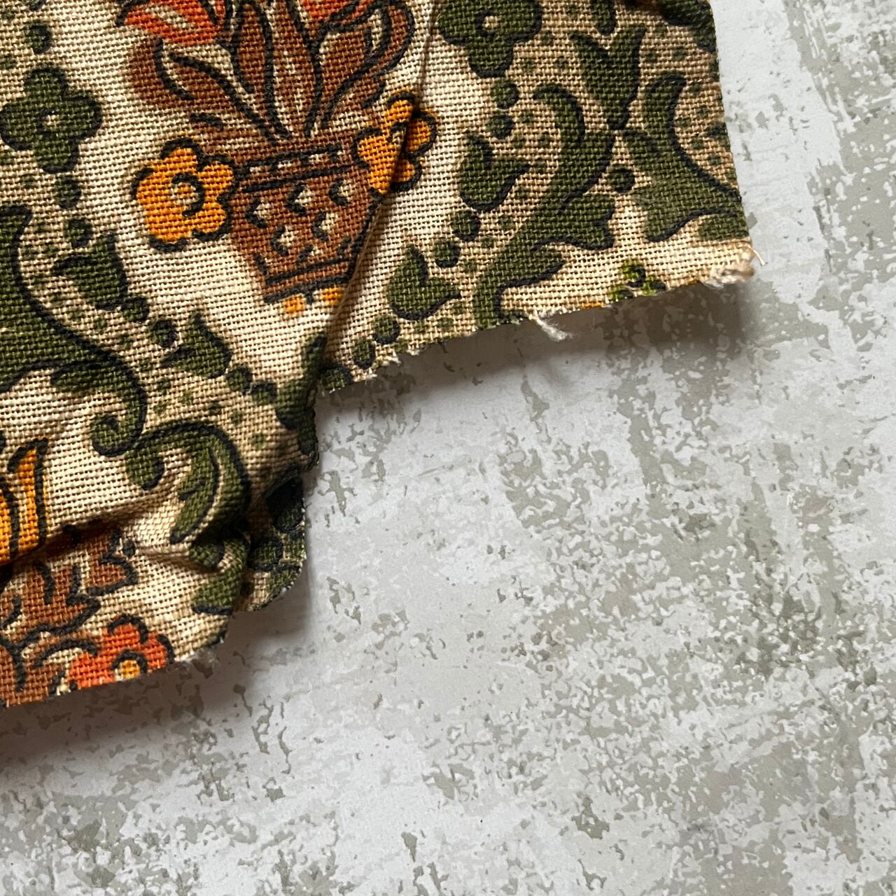 Vintage Fabric生地 クラシカル ダマスク 約45×55cm | bavoletful