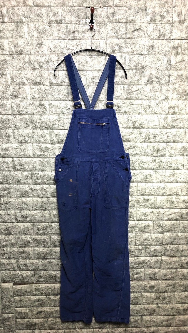 60s70sフランス リメイクワークペインターパンツ W37 ネイビー ss40 