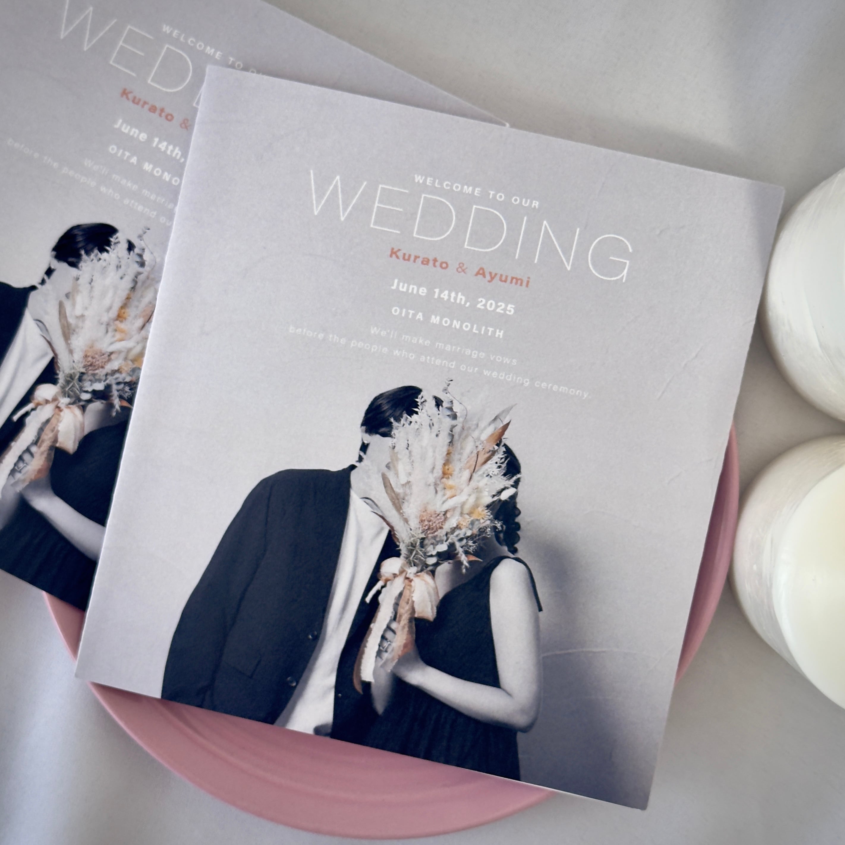 結婚式プロフィールブック席次表［ 8P 十字折り ｜ セレクトオーダー