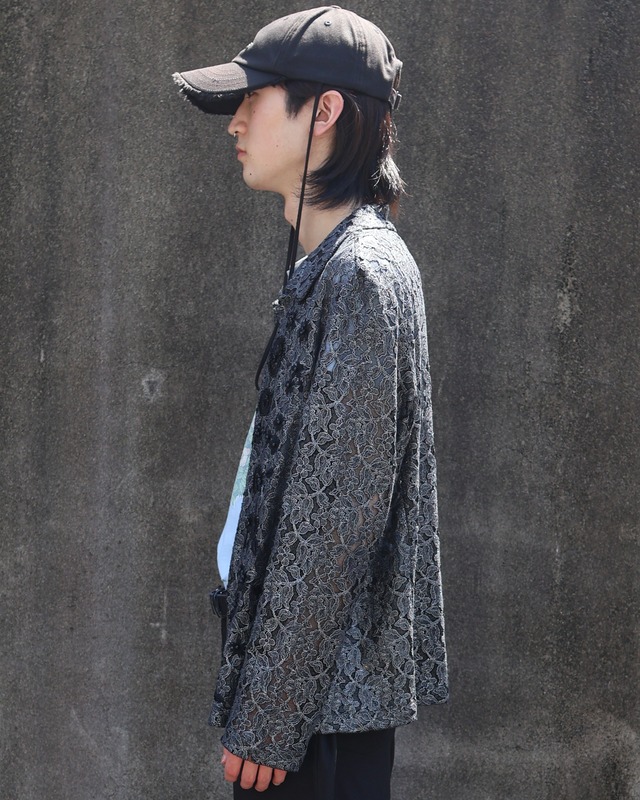 Lace front crochet design blouson