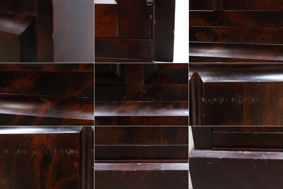 北海道民芸家具 樺材 食器棚 飾り棚 書庫 書棚 キャビネット 収納