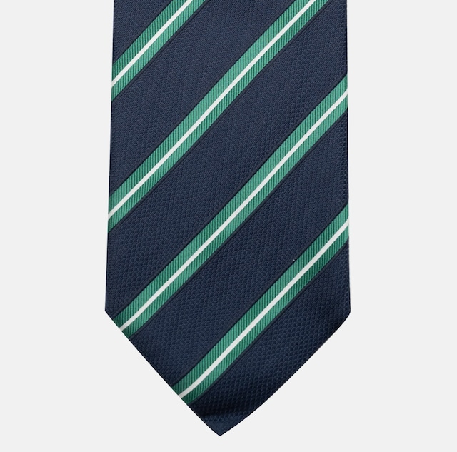 1999 Collection Regimental Heavy Silk Tie, Blue and Green JD05