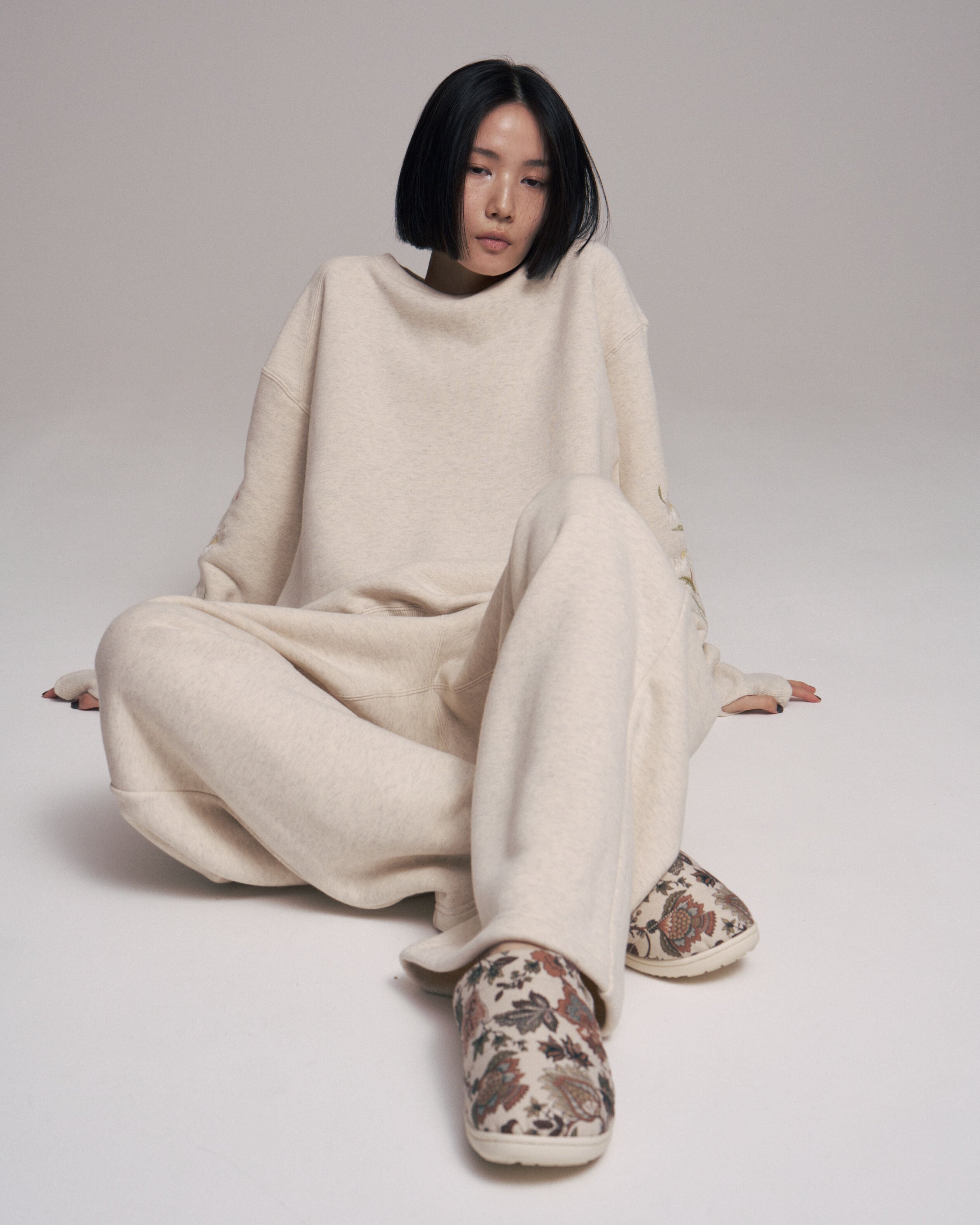 サイズ3のみ】SUBU x superNova. - Flower print / Natural