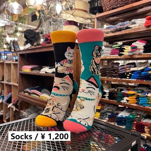 TOPANGA SOCKS Lady's　招き猫ソックス