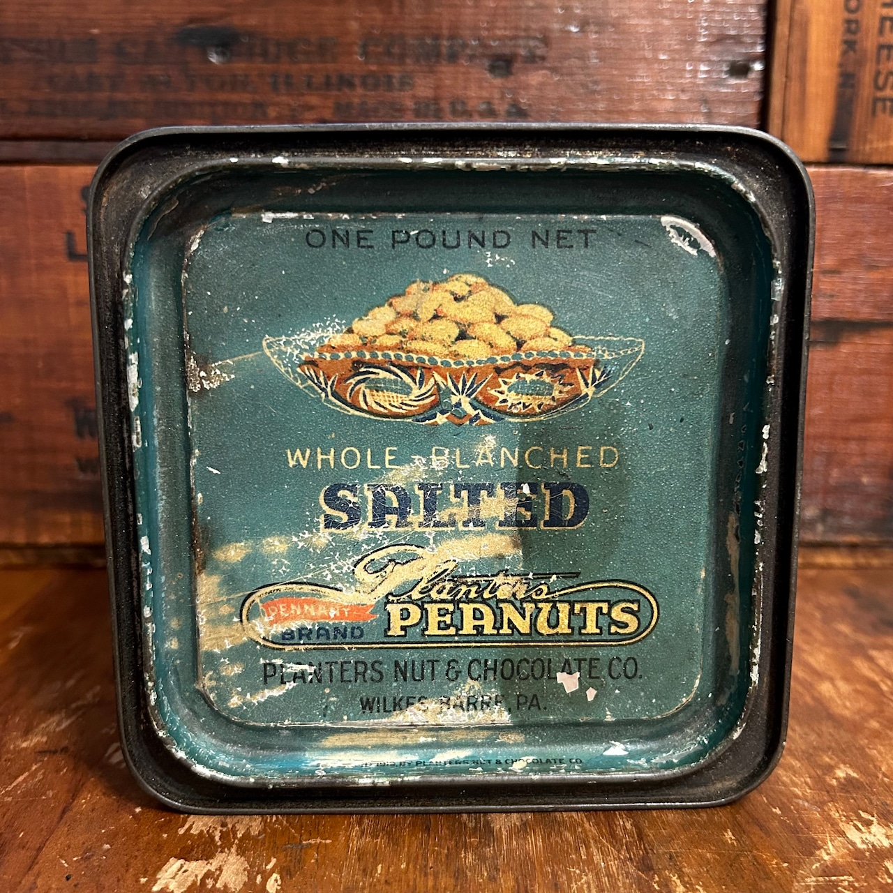 1919-1920s PLANTERS MR. PEANUT アンティーク ピーナッツ Tin缶 レア