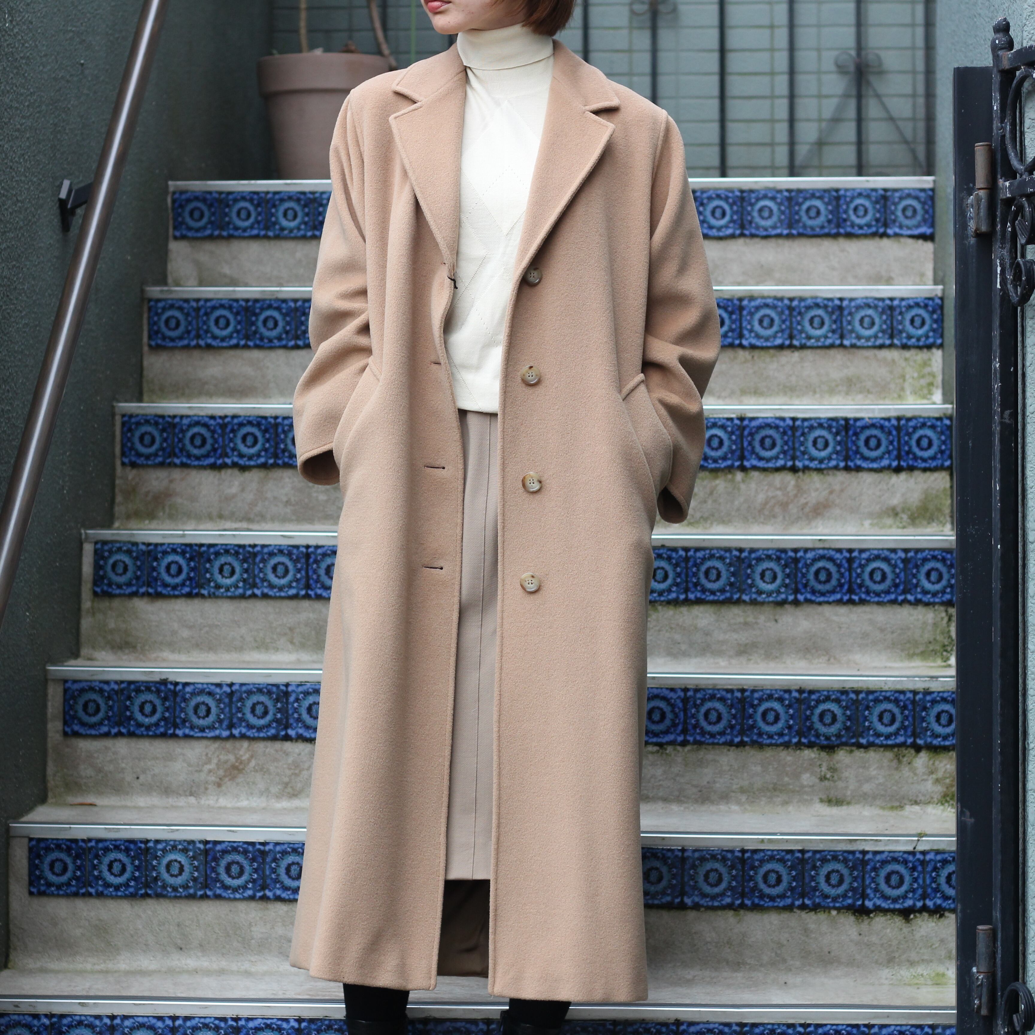 MAX MARA WOOL CHESTERFIELD COAT MADE IN ITALY/マックスマーラウール