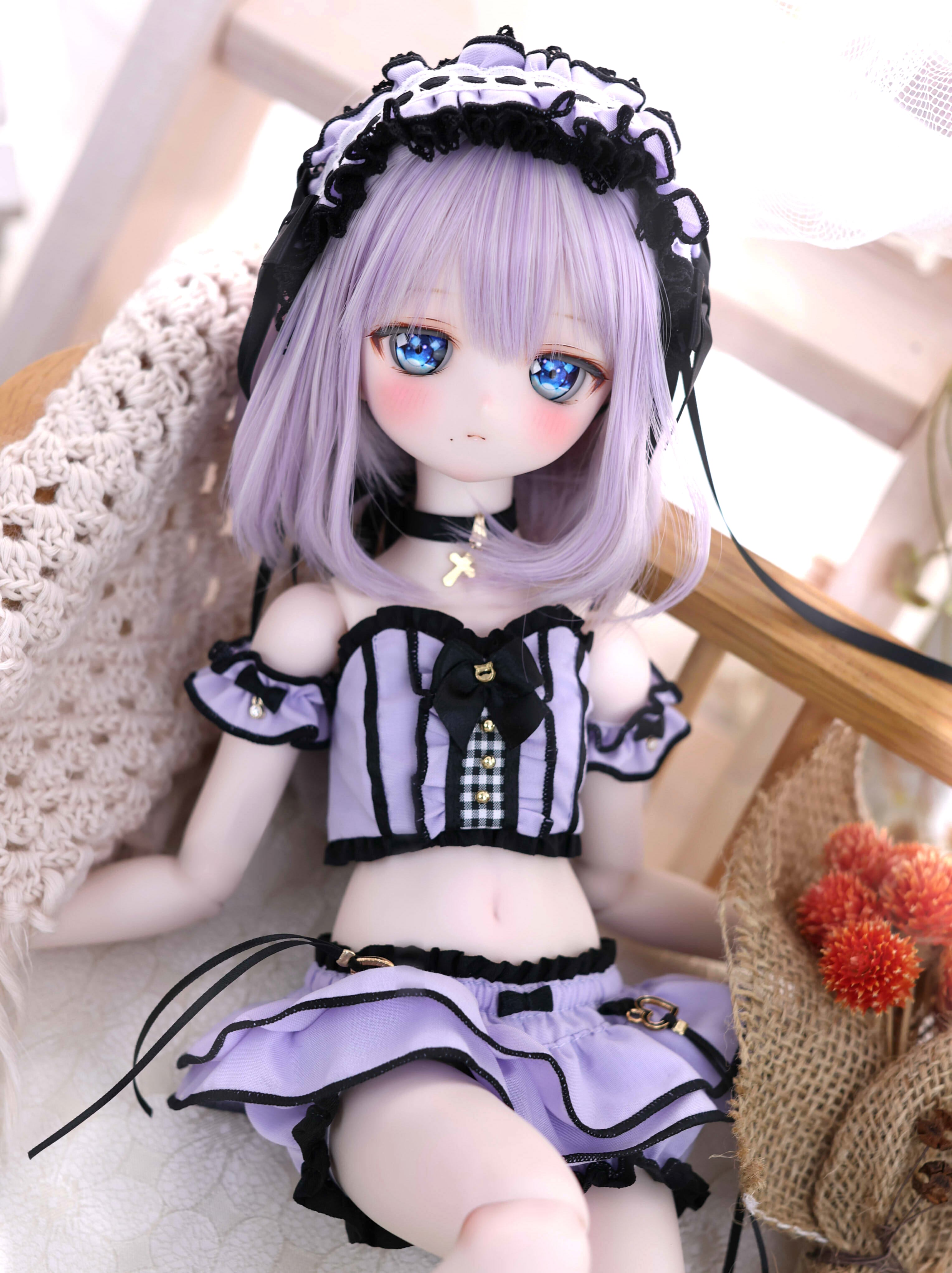 ハンドメイドお洋服、紫・MDD MDD【地雷系ゆめゆめルームウェア（パープルカラー）】【Jirai-style