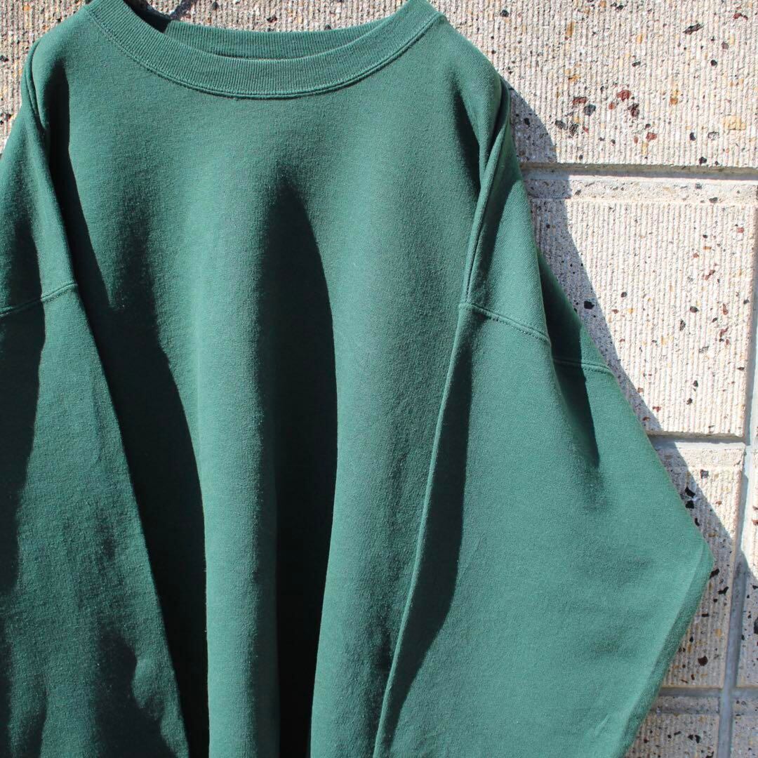 【XLサイズ】Hanes ecosmart ヘインズ グリーン 単色 無地 プレーン 古着 スウェット