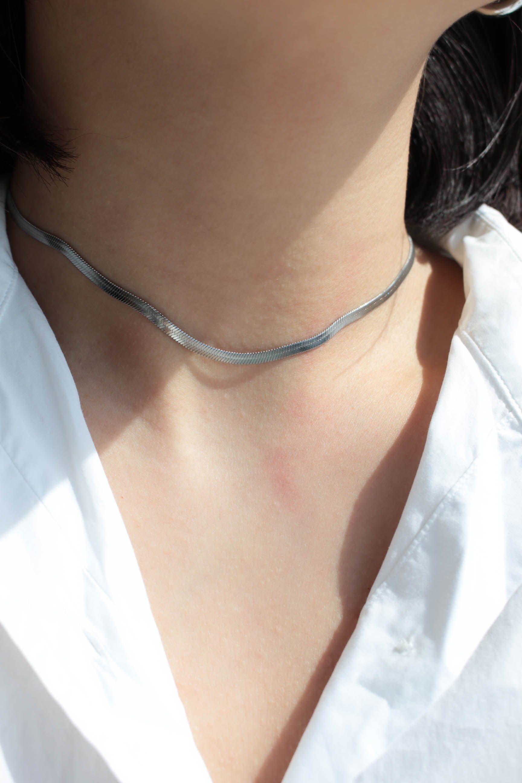 3mm Wide Snake Necklace