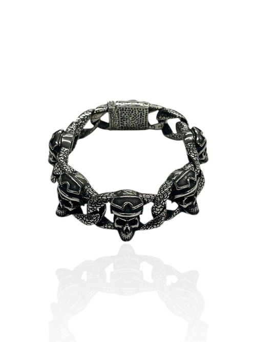 【PLANET STUDIO】skull scale pattern bracelet