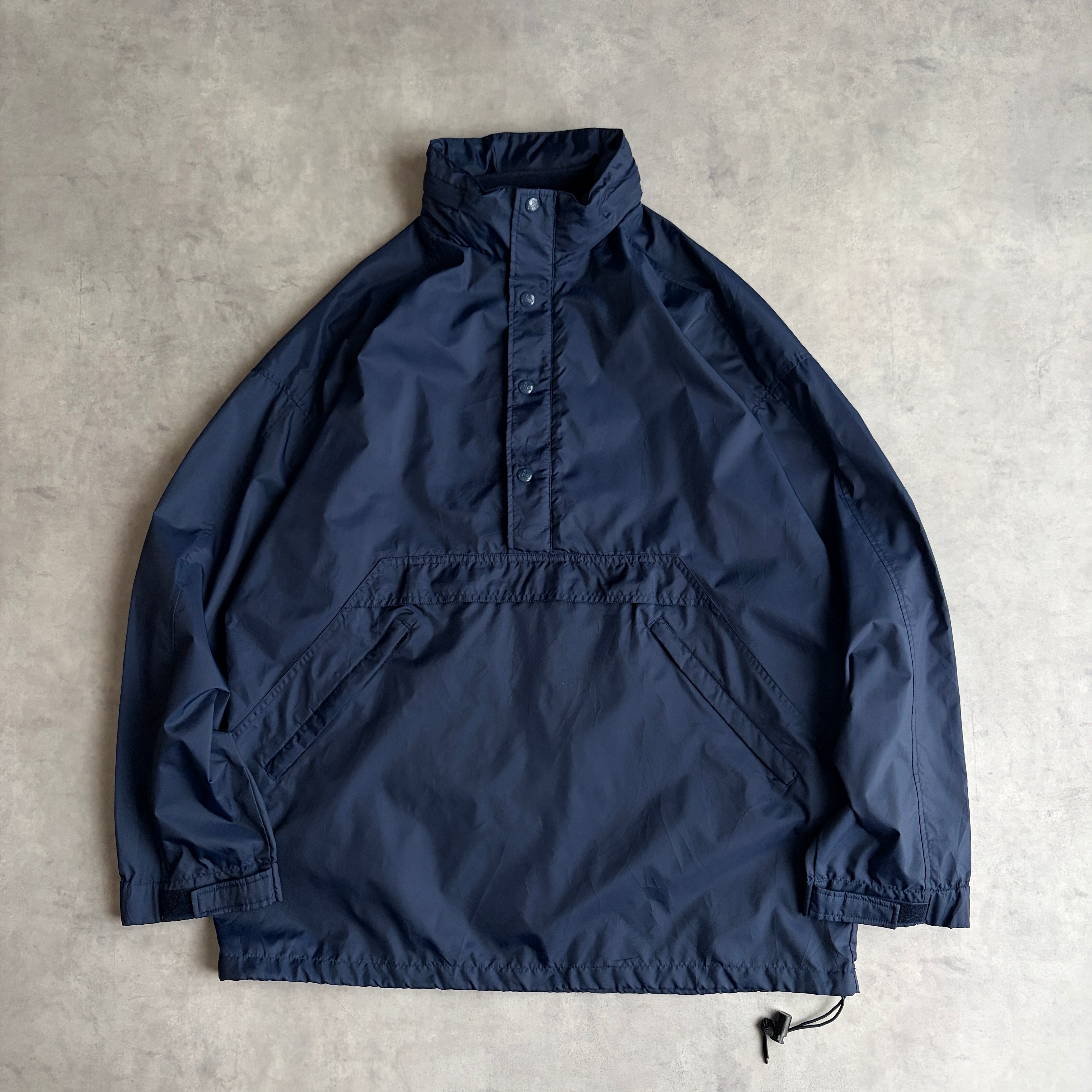 90s EMS アノラック パーカー ナイロン ジャケット L ネイビー 90s/EMS/アノラックジャケット/パッカブル/フード収納/ナイロン