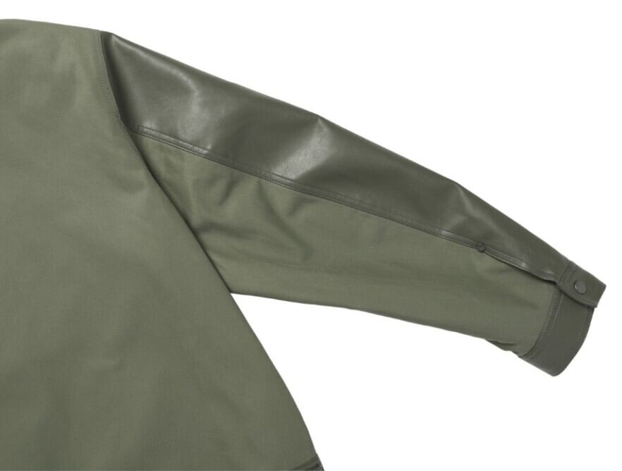 ☆TXT ヨンジュン 着用！！【ADDOFF】 FRONT LEATHER MIX JACKET