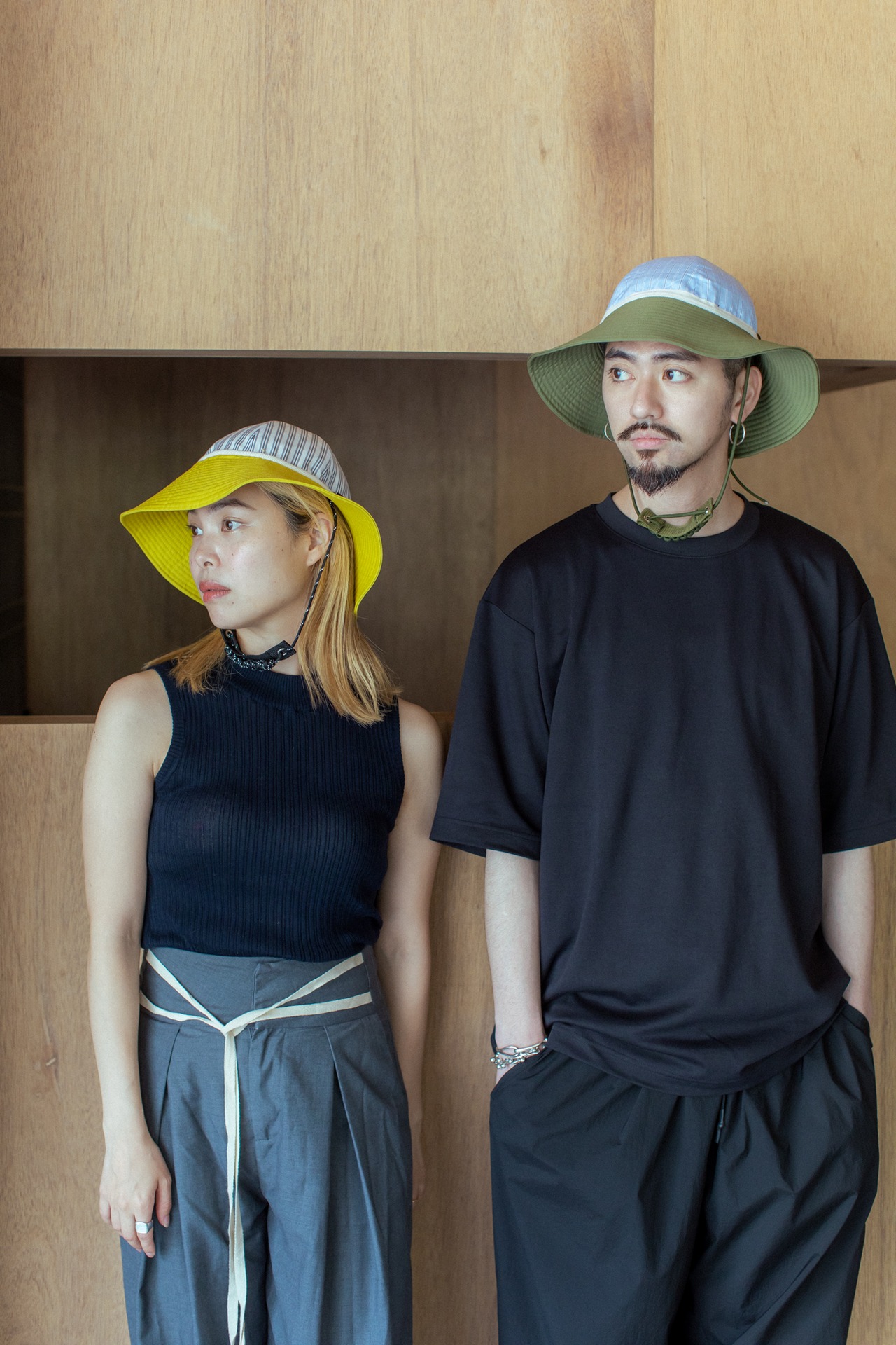 Flower 刺繍　reversible HAT