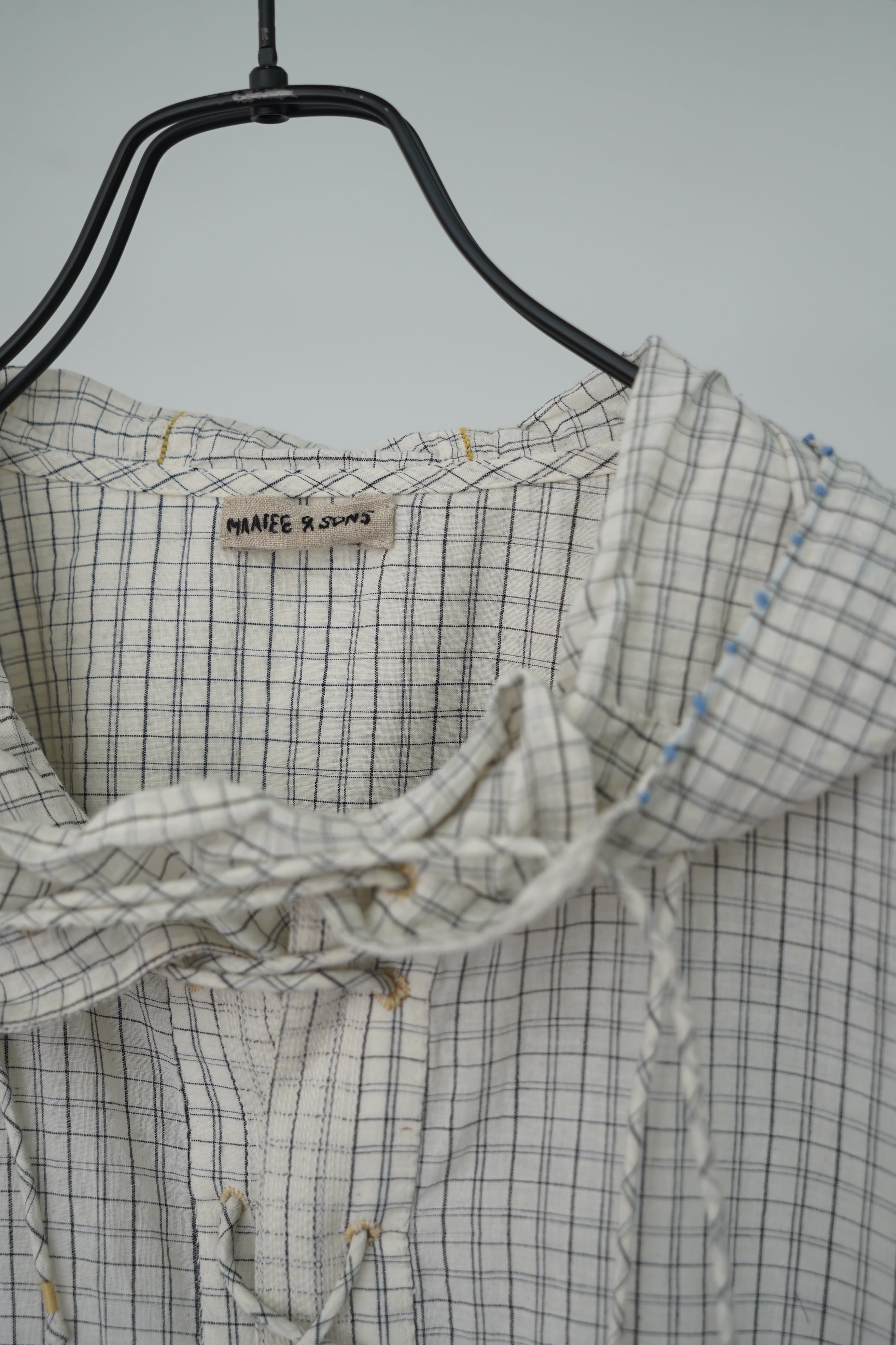 MAATEE&SONS / ARTI SHIRT H WOOL(CHARCOAL PANE) | LiNN