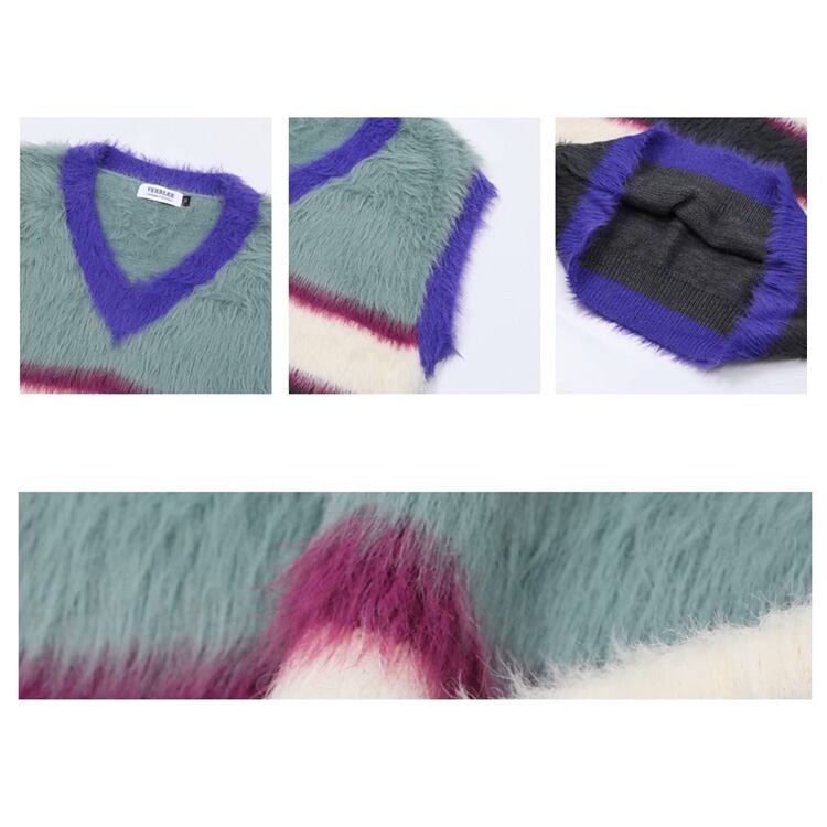 ★COLORBLOCK STRIPED VEST(unisex)　　　A0764