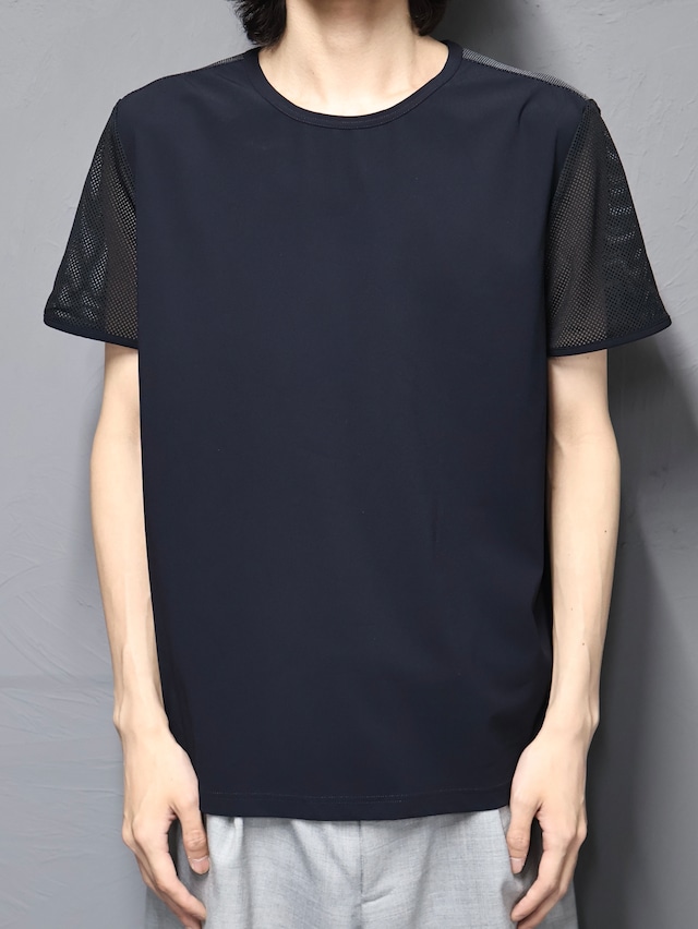 【prada】mesh sleeve nylon top