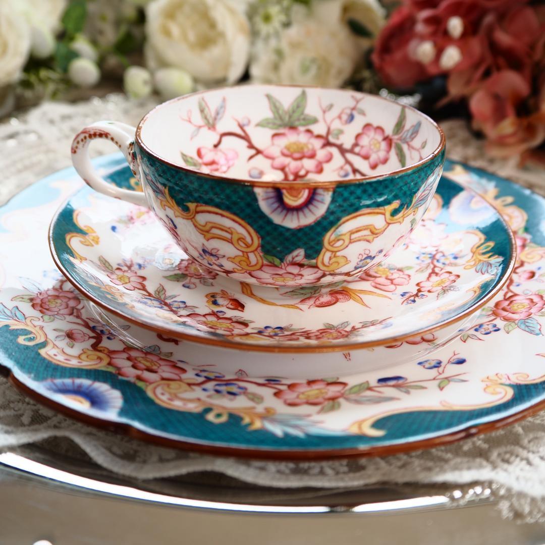 サルグミンヌ ミントン トリオ d カップ&ソーサー フランス アンティーク