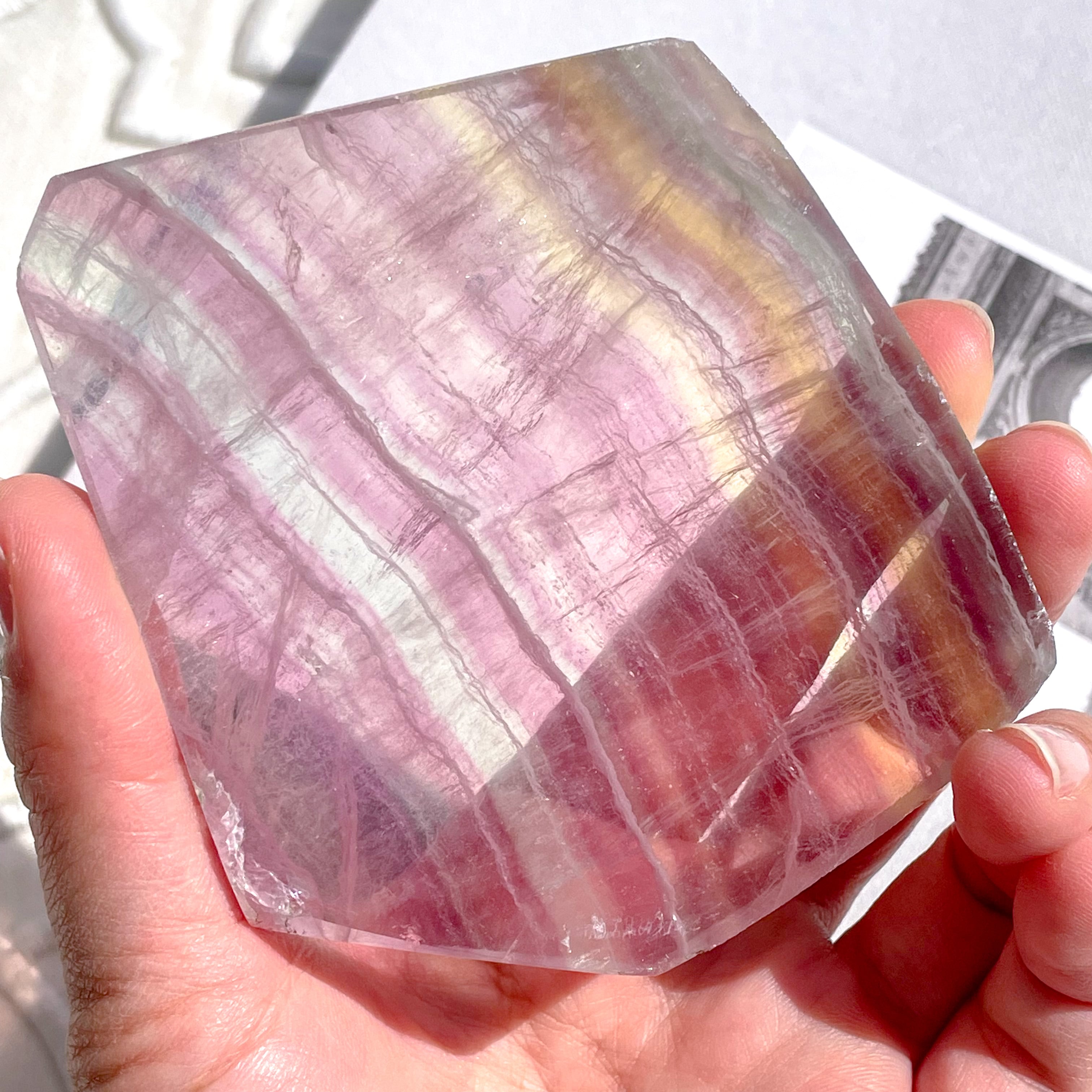 Pink Fluorite Plate 3 ✧ ピンクフローライト | FLUXY - 天然石と鉱物