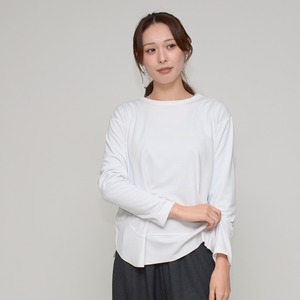 【2026春カラー登場】 バックスリット・ラウンドヘム・カットソー ‐ LER-25101 オフ ‐