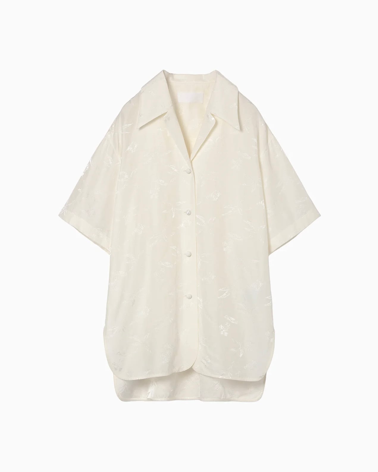 mame☆Karako Jacquard Open Collar Shirt Mame Kurogouchi】Karako Jacquard Open Collar Shirt /ecru | TOLMA.