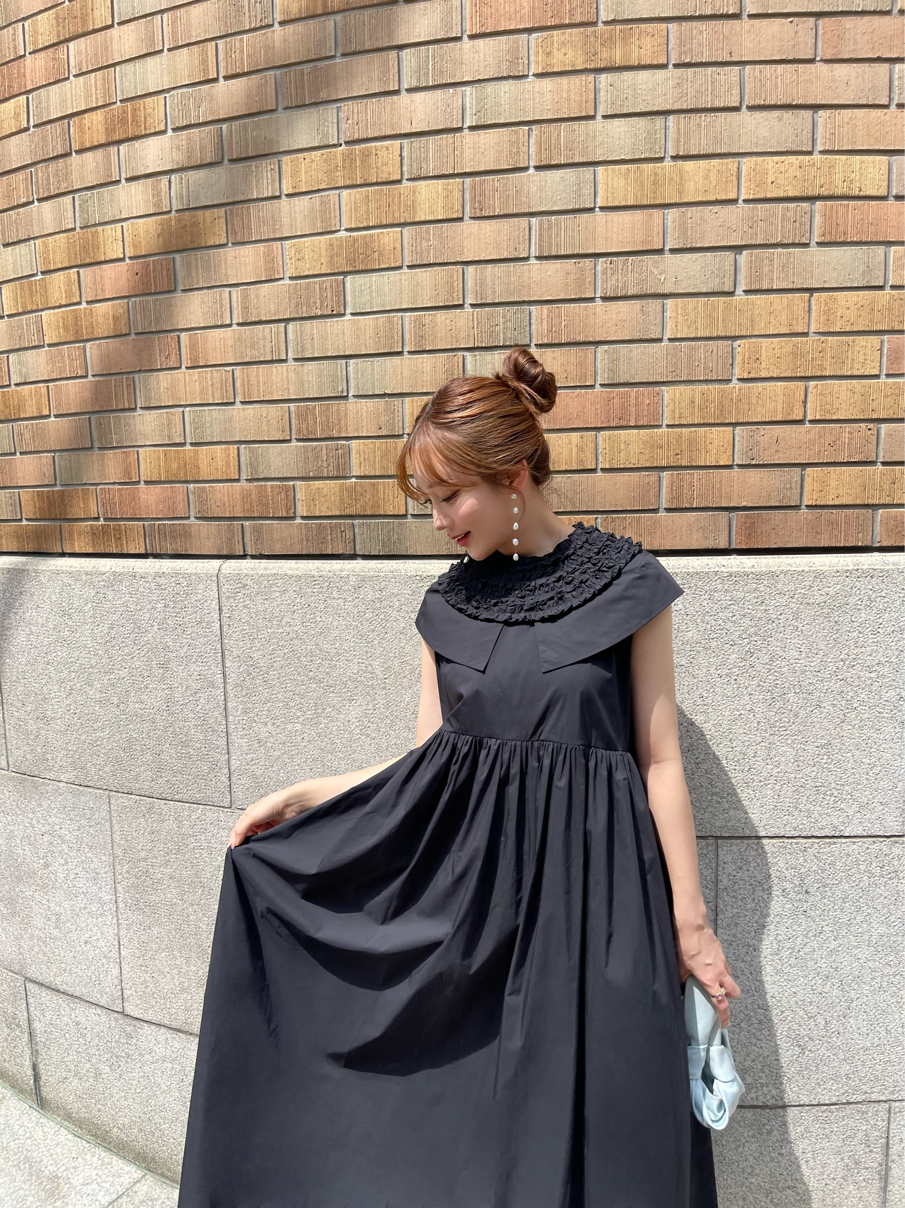 hyeon cabbage blouse / black