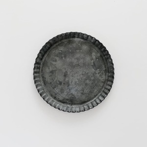 ブリキ トレー 鉢皿 ノッチプレート 14cm / Tin Notch Plate 14