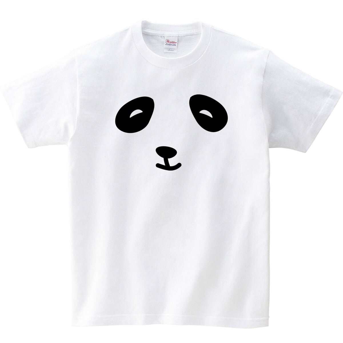 微笑みパンダ FC05 手描きおバカTシャツ おもしろ顔の デカ顔T おもしろtシャツ 面白