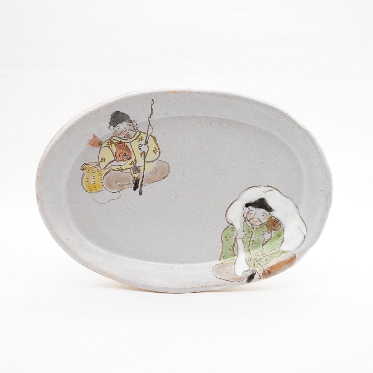 【陶彩工房Canoe】「大黒さんとえべっさん」オーバル皿 29