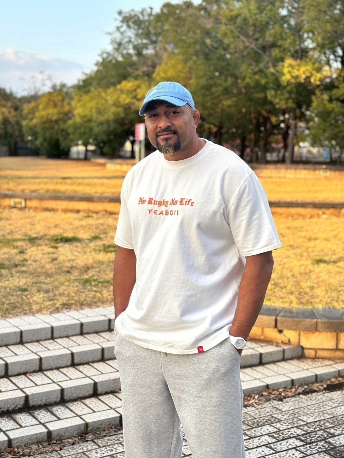 No Rugby No Life Tシャツ」 ホワイト | Yeaboii Online shop