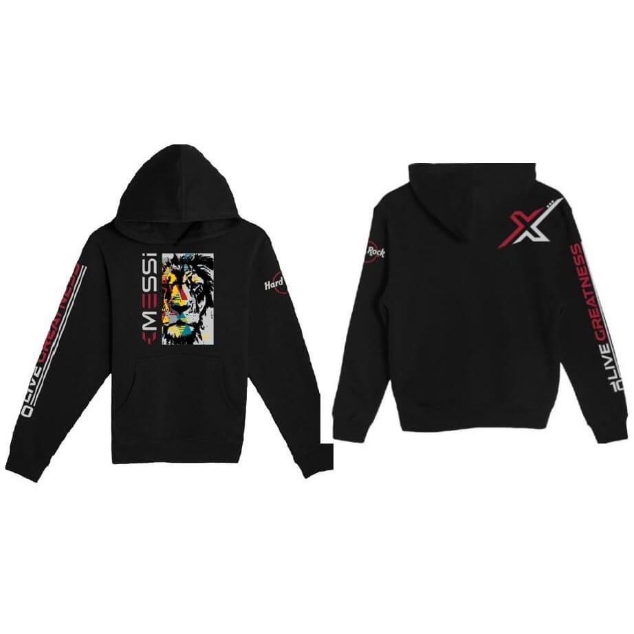 Messi X Hard Rock Youth Hoodie Black | ハードロックカフェ Messi X Hard Rock Youth Hoodie Black | ハードロックカフェ