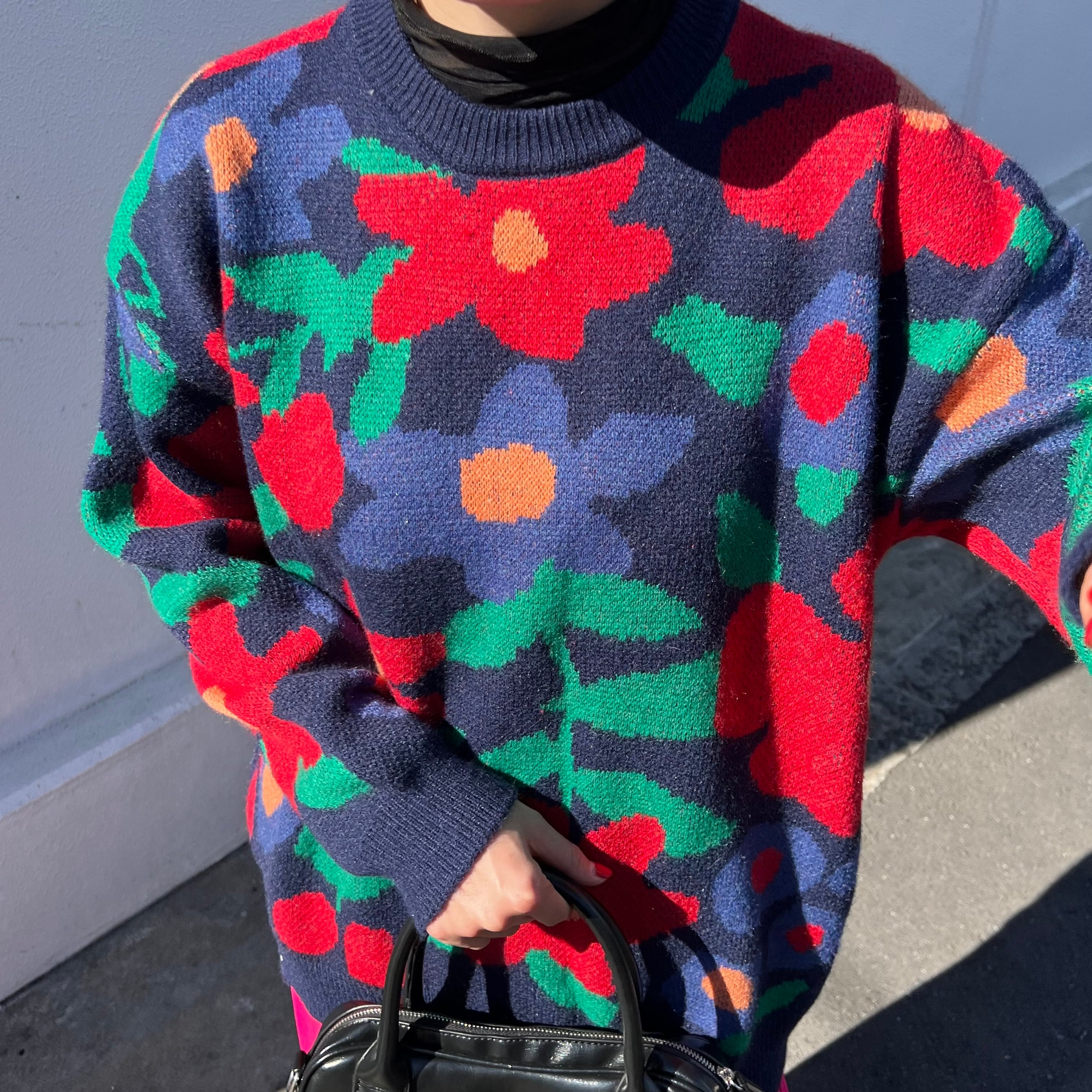 フラワーニットセーターLN01641