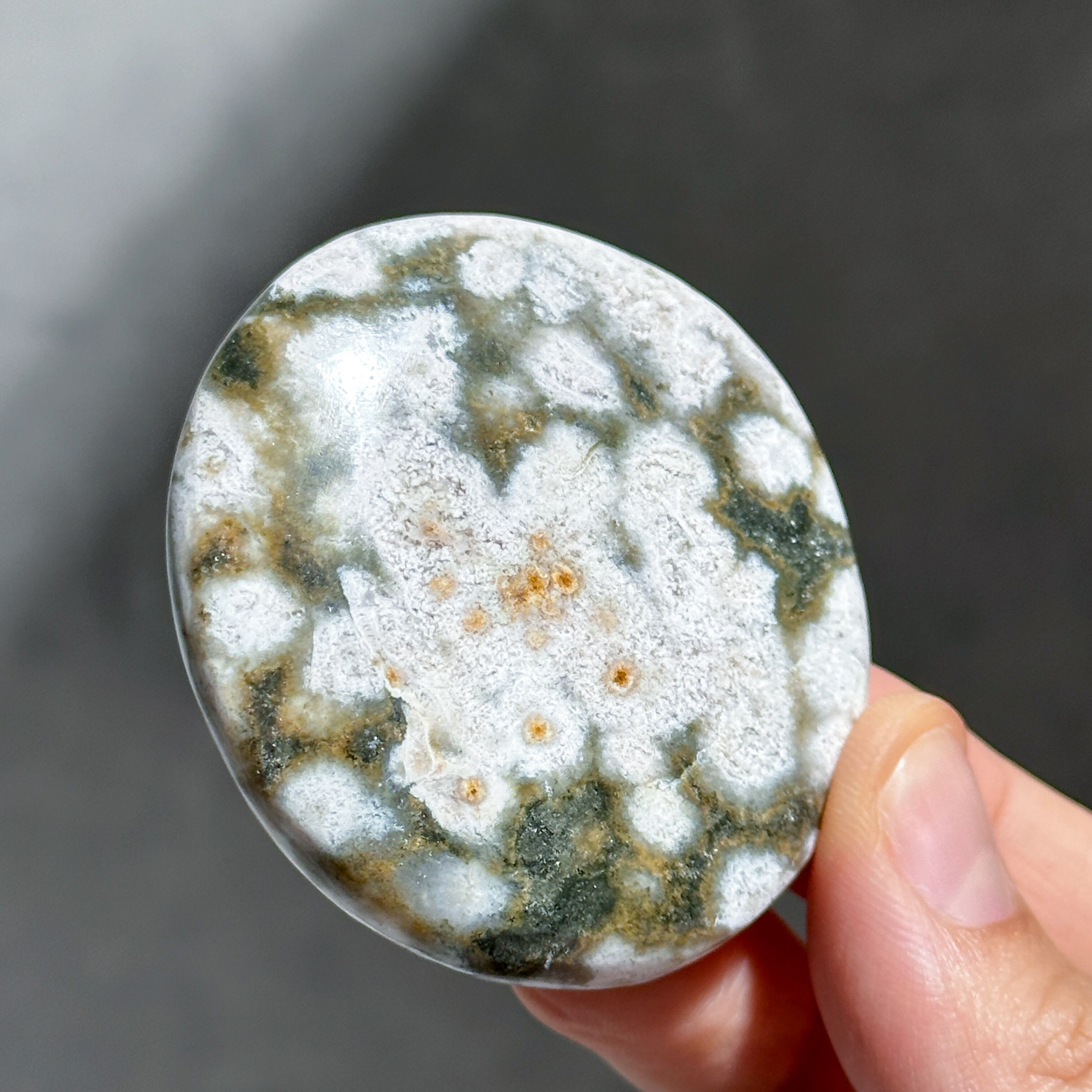 オーシャンジャスパー パームストーン35◇ Ocean Jasper ◇天然石