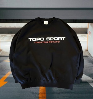 TOMATO&POTATO 「TOPO SPORT」CREWNECK SWEAT BLACK