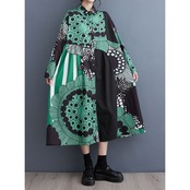 アート 切替 デザイン ワンピース  00346