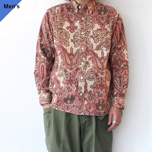 Bohemians コットンリネンペイズリーBDシャツ / C.L PAISLEY BD SHIRT - PAULINE　（Beige）