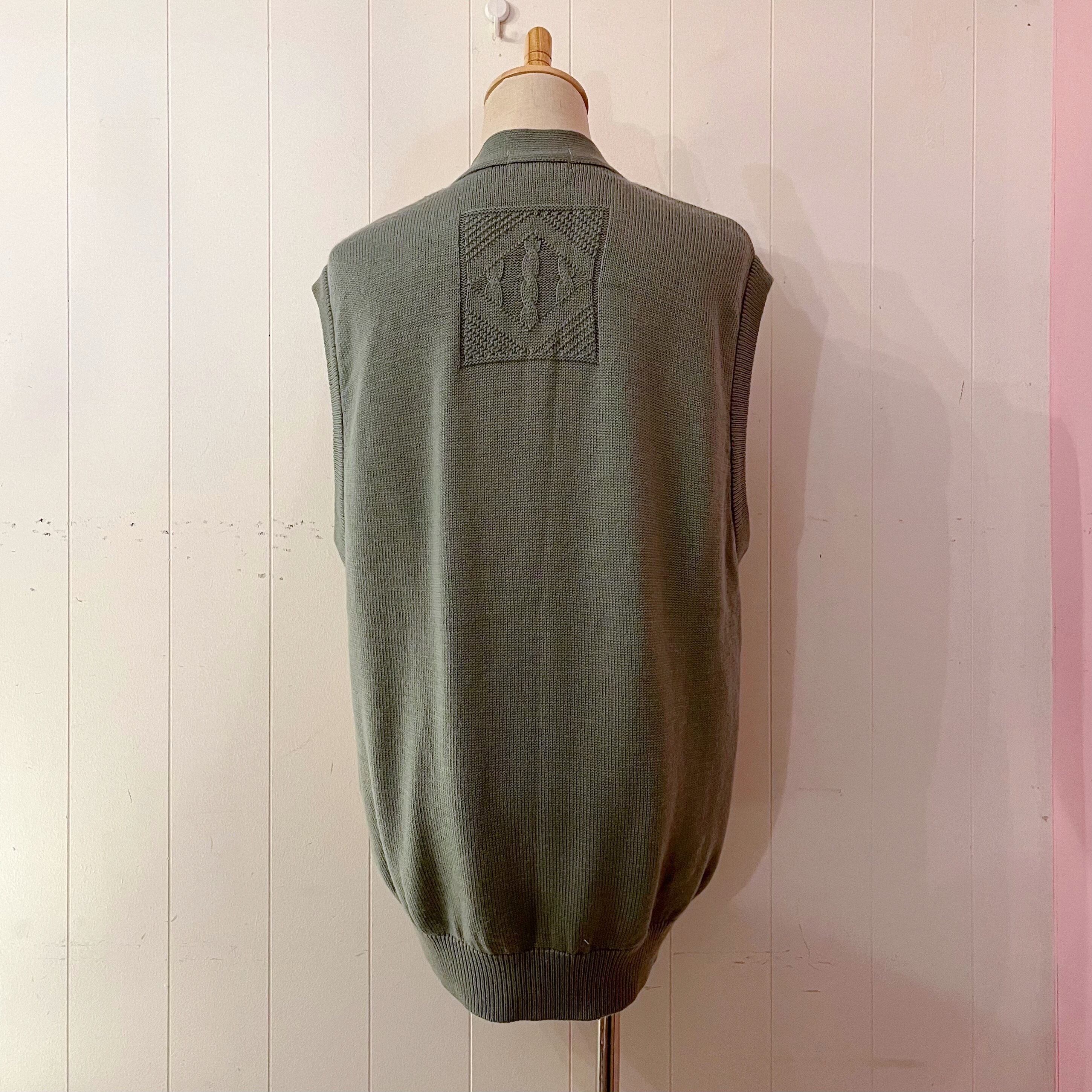 pale green golf check vest