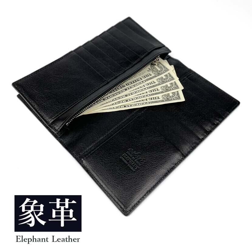 中古美品 colore コローレ エレファントレザー 長財布 象革 日本製 金運UP】colore コローレ 象革財布 ラウンドファスナー 長財布 ゾウ革