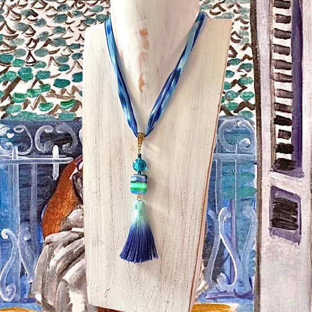 シェルストライプネックレス