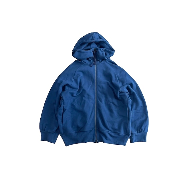 VU / sweat ZIP UP big hoody / blue