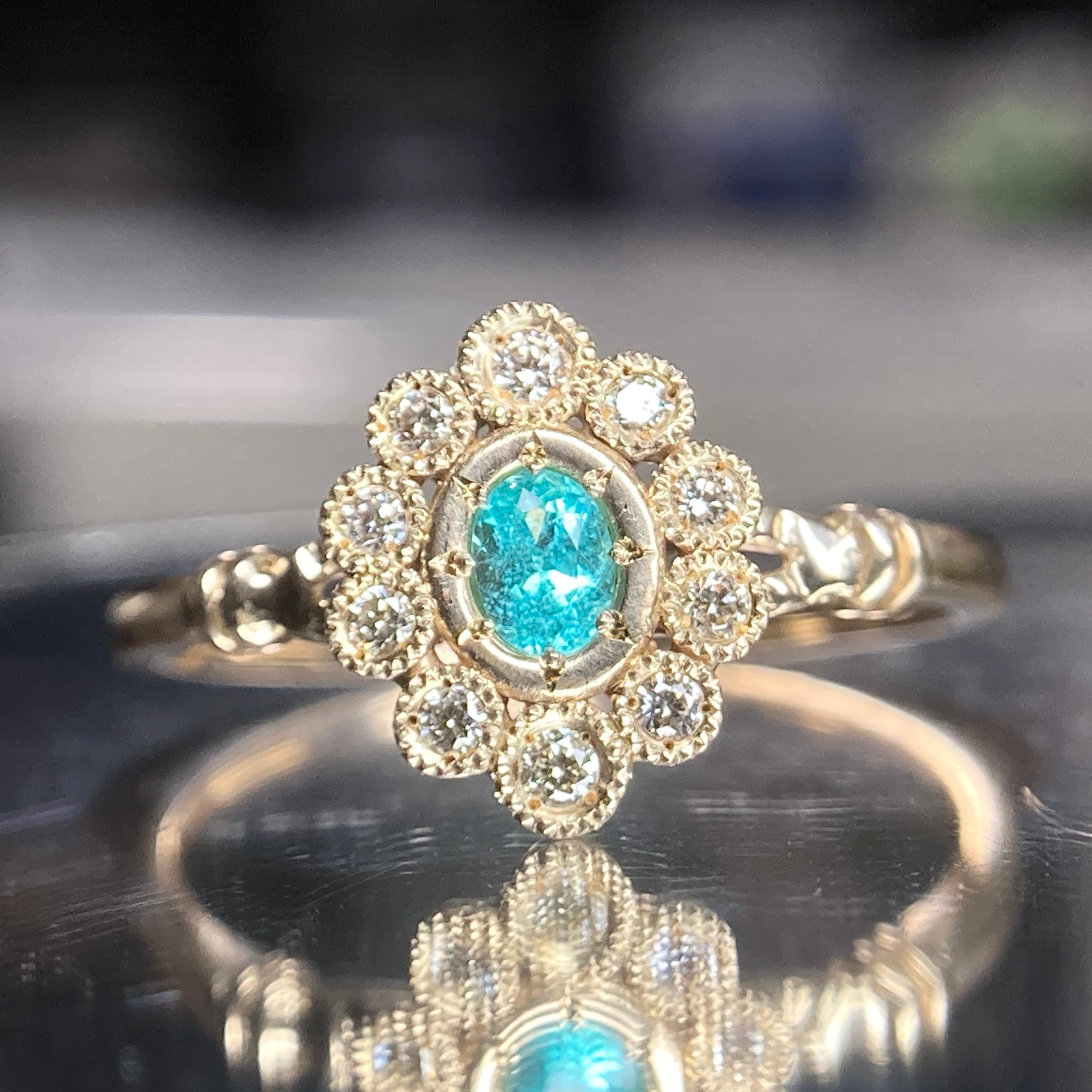 タツオナガハタ　ピンクトルマリン　ダイヤ　10K 13.5号 tatsuo nagahata